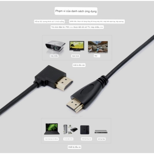 Dây cáp HDMI to HDMI mạ vàng 2.0 4K 1080P 3D - Cáp Cho HDTV Bộ Chia Switcher 0.5M 1.5M
