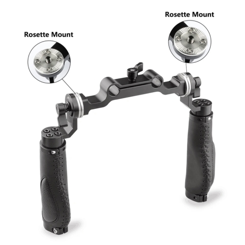 Tay cầm máy ảnh với Bộ chuyển đổi kẹp thanh 15mm & ARRI Rosettes Mount cho máy ảnh DSLR Rig Hệ thống hỗ trợ thanh 15mm