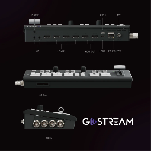 Osee GoStream Duet nhiều camera SDI và HDMI với bản ghi SD , Bộ chuyển mạch trộn video phát trực tiếp