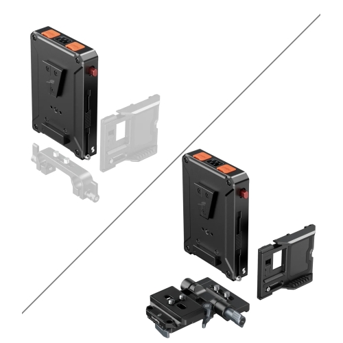 Tấm gắn pin V-Mount quản lý nhiều pin thông minh cho nguồn điện liên tục và khả năng sạc pin liền mạch.