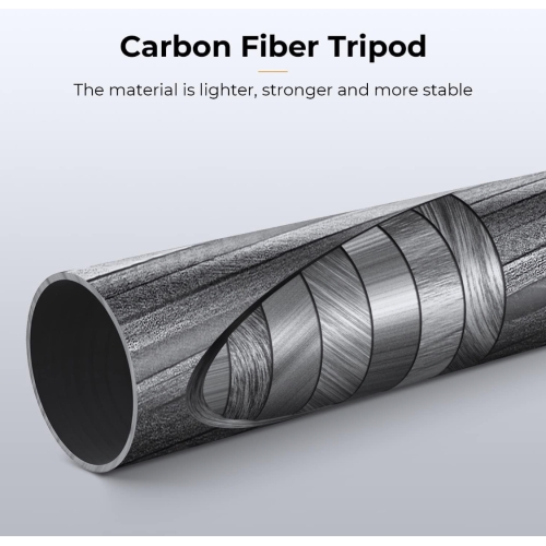 Chân máy ảnh bằng sợi carbon 68 ''/1,7m, Trọng lượng 12kg/26,2lbs với tải trọng đầu bi kim loại 30mm X254C4+BH-30