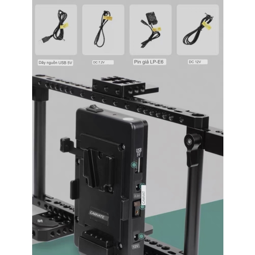 CAMVATE Bộ khung tay nắm cho màn hình 5-7 inch bao gồm cả đế pin V-mount