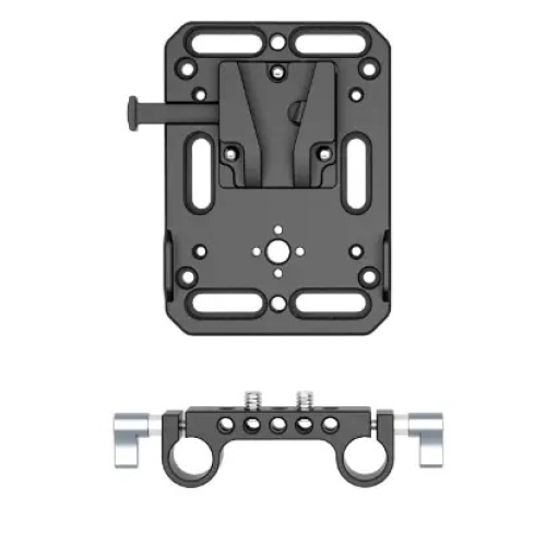 Tấm khoá hình chữ V kim loại - Tấm treo pin máy ảnh cố định SLR kit với tấm truyền chuyển đổi pin