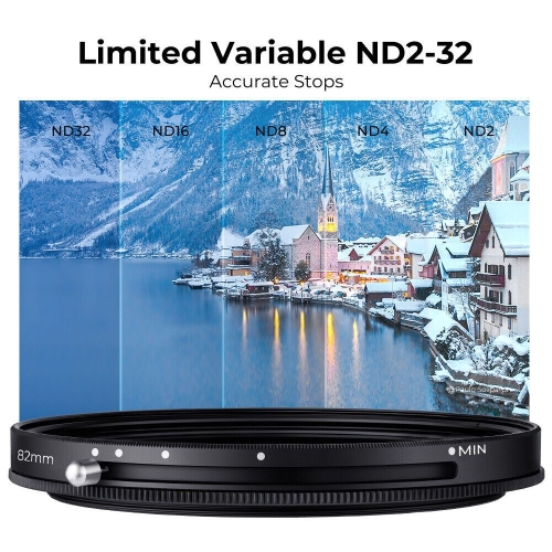 K&F Kính lọc ND & CPL 2in1 Nano-X ND2-ND32 (1-5stop) 82mm cho Máy ảnh