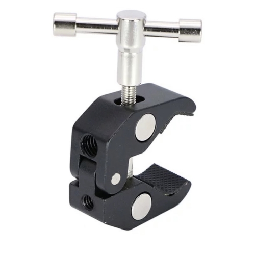 Kẹp đa năng tiện lợi lỗ ốc 1/4 và 3/8  kẹp chắc chắn  gia công sắc sảo, đẹp tinh tế có lỗ ốc chuẩn 1/4 và 3/8 inch