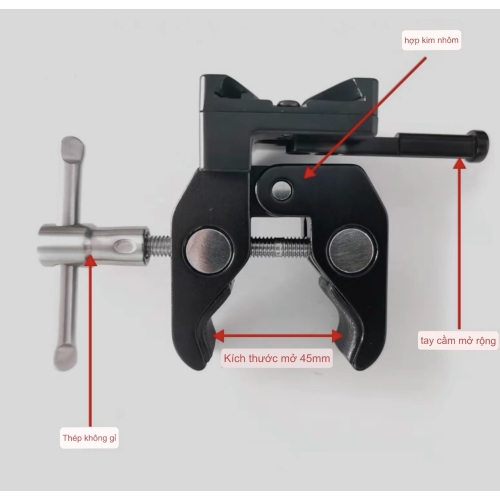 Kẹp cố định Pin  V Mount, kẹp chân đèn, chân nguồn điện, bảng treo cố định kẹp chân D-Tap
