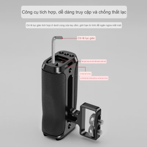 Side handle đa năng hỗ trợ khung máy ảnh 