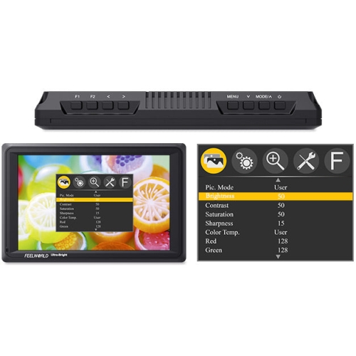 FEELWORLD FW279S 7inch (Có cổng SDI) siêu sáng 2200nits Máy ảnh DSLR có thể xem 4K