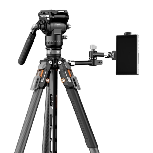 Chân máy COMAN T1SV5 bằng sợi carbon, mở nhanh, 68,9 inch, dùng cho quay phim và chụp ảnh, kèm đầu xoay thủy lực.