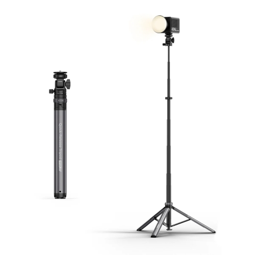 Chân đế đèn flash COMAN MT68 One Touch Quick Release, cao 83,4 inch, có thể điều chỉnh độ cao và xoay 360°.