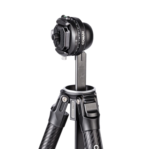 Chân máy ảnh du lịch chuyên nghiệp Coman Zero F38 bằng sợi carbon với đầu bi Arca và ngàm tháo nhanh DJI.