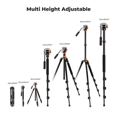 Chân máy ảnh K&F Concept K234A7+FH-03 - KF09.136