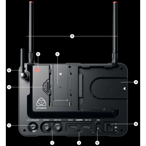 Màn hình video màu Atomos Shogun Ultra 7 inch Monitor-Recorder
