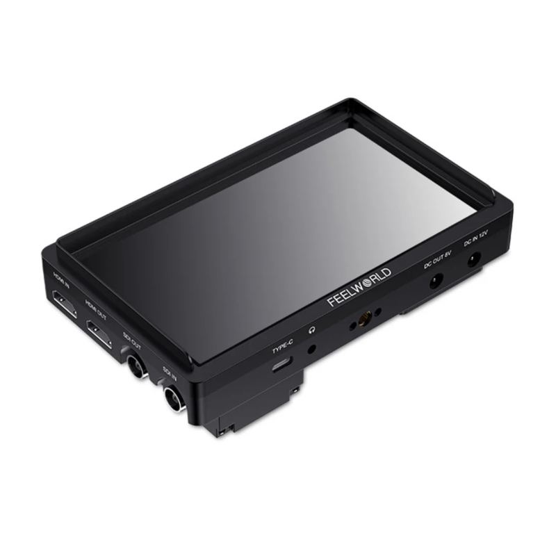 FEELWORLD FW568S Màn hình DSLR hiện trường máy ảnh 6 inch với nguồn ngoài F970 và bộ cài đặt SDI HDMI