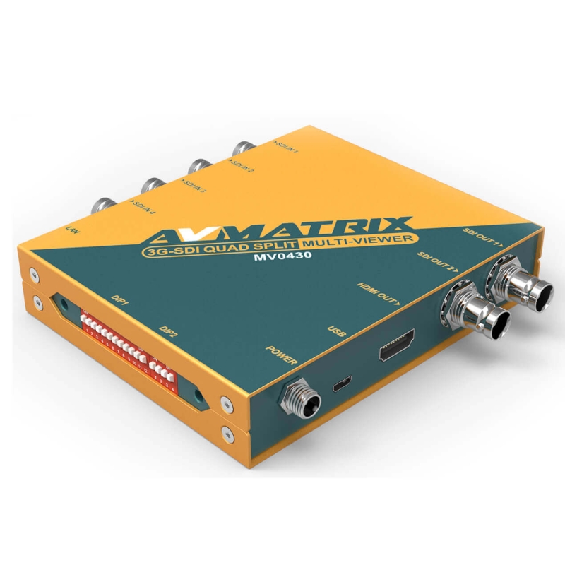 AVMATRIX MV0430 - Bộ chuyển đổi tỷ lệ 3G-SDI Multiviewer cho Màn hình SDI 4 kênh 
