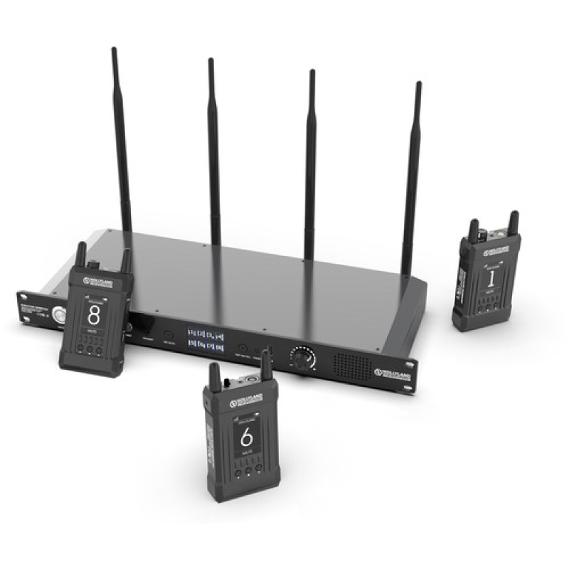 Hollyland Syscom 1000T-8B Hệ thống liên lạc song công hoàn toàn với tám bộ thắt lưng và tai nghe