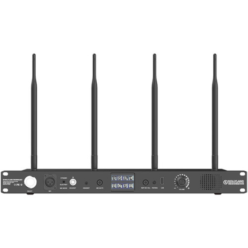 Hollyland Syscom 1000T-8B Hệ thống liên lạc song công hoàn toàn với tám bộ thắt lưng và tai nghe
