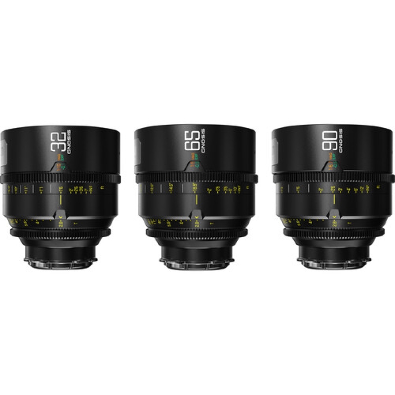 Bộ 3 ống kính Macro Prime 32, 65, 90mm T2.8 của DZOFilm (LPL có ngàm PL & EF)