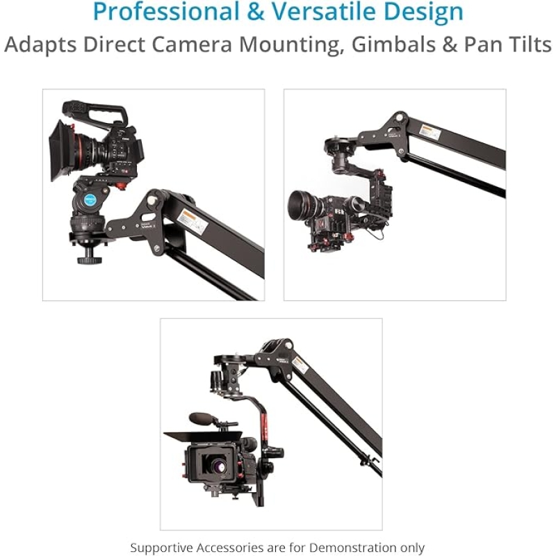 Cần trục máy quay Proaim 7' Wave-2, nghiêng ngang, chân đế Dolly | Tương thích với Gimbal