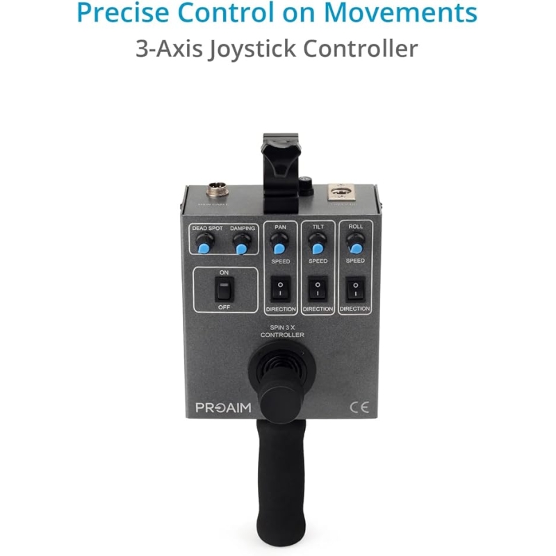 Đầu nghiêng xoay động cơ PROAIM Spin-3 (3 trục) cho cần cẩu camera, tải trọng- 15kg/33lb