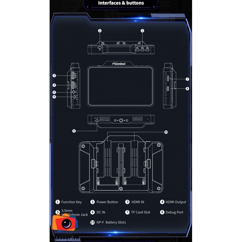 Màn Hình Shimbol ZO600M Wireless Video Transmitter Camera Monitor Transmission System