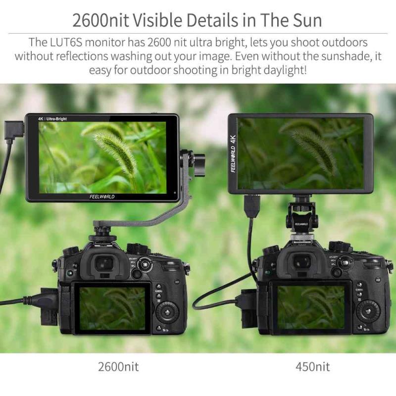 FEELWORLD Lut 6S 6inch 2600NITS HDR/3D Lut