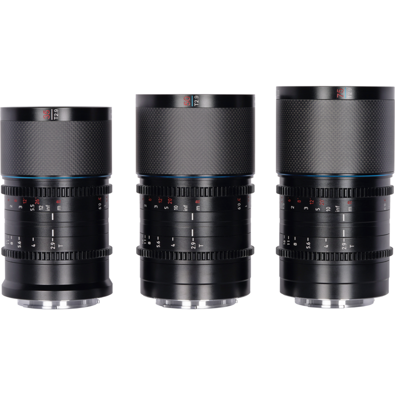 Bộ SET Ống kính biến dạng sợi carbon toàn khung SIRUI Saturn (35mm+50mm+75mm)