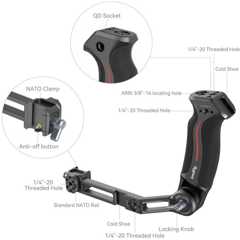 Tay cầm phụ SmallRig 3028 cho DJI RS2/ RS3