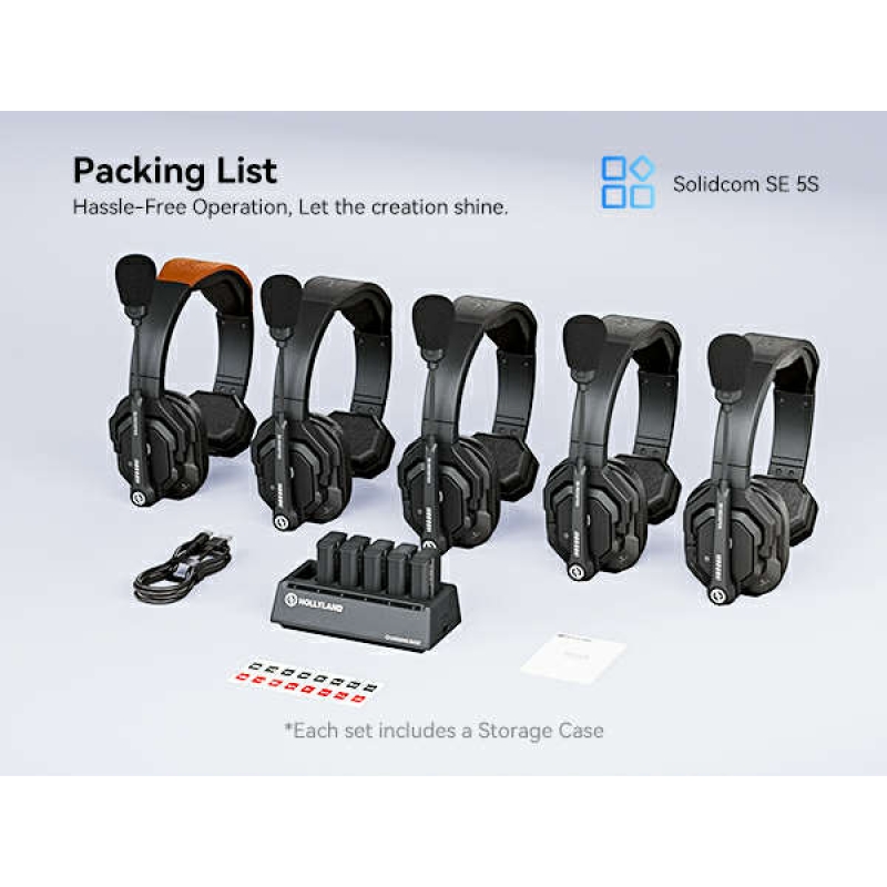 Hollyland Solidcom SE 5S Global 2.4Ghz Phiên bản 5 Tai nghe (FULL VAT)