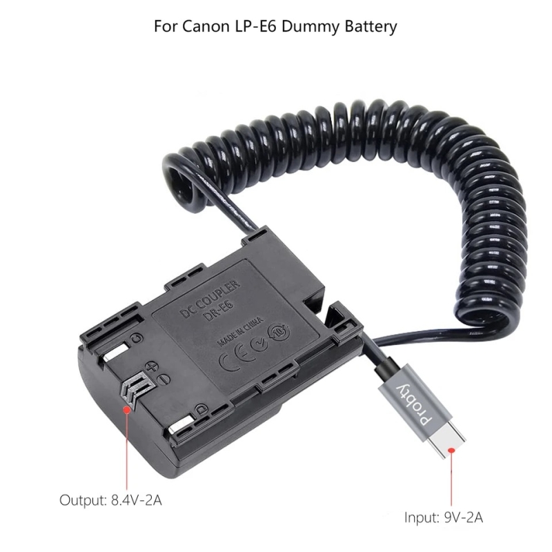 Dummy dùng cho máy Canon LP-E6 sang cổng Type C dây chuyển pin SmallHD502