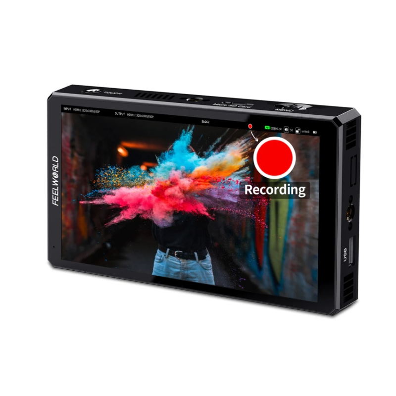 FEELWORLD CUT6S Màn hình ghi âm 6 inch Máy ảnh trường Máy ảnh DSLR USB2.0 Đầu ghi HDMI SDI