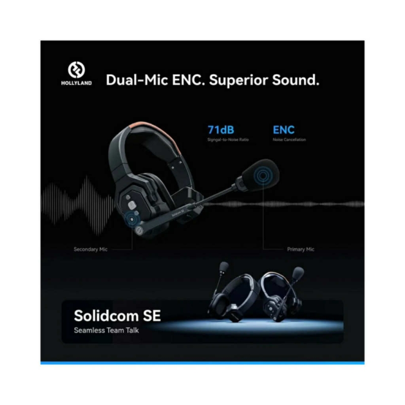 Hollyland Solidcom SE 5S Global 2.4Ghz Phiên bản 5 Tai nghe (FULL VAT)