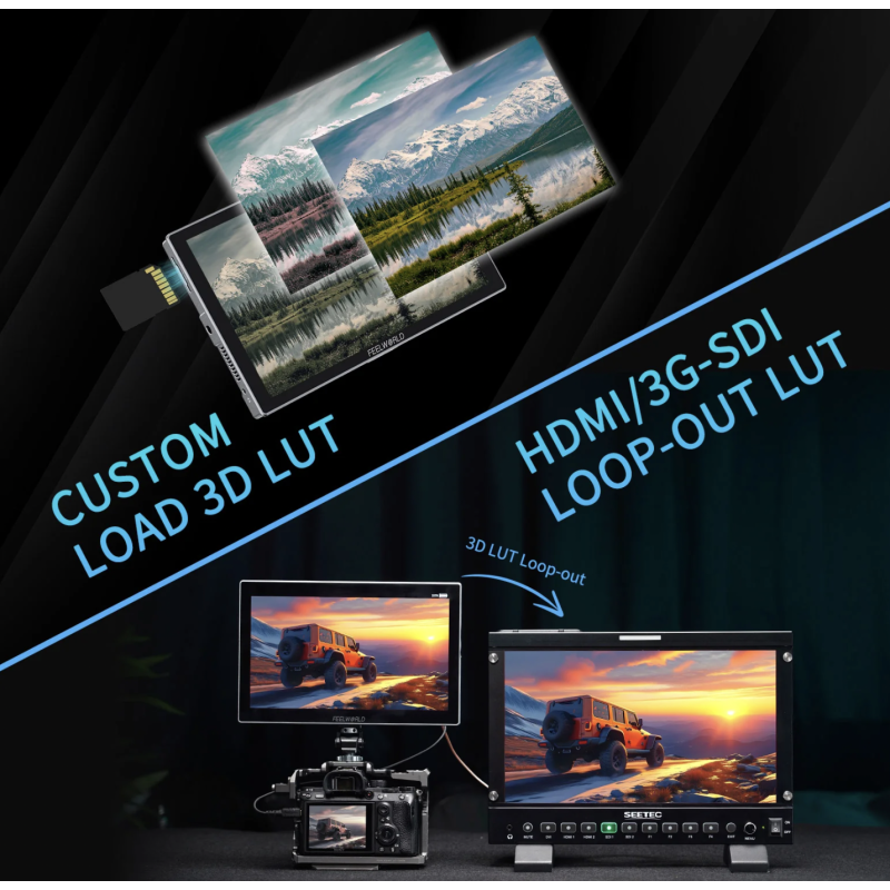 FEELWORLD S10 10.1 inch 1200nit 12G SDI Độ sáng cao Màn hình cảm ứng HDMI 2.0