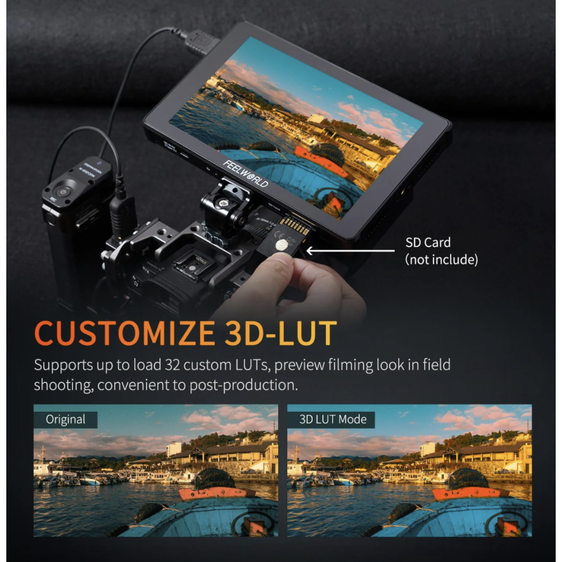 FEELWORLD F7 PLUS 7 inch 1200nit cho máy ảnh DSLR 4K HDMI