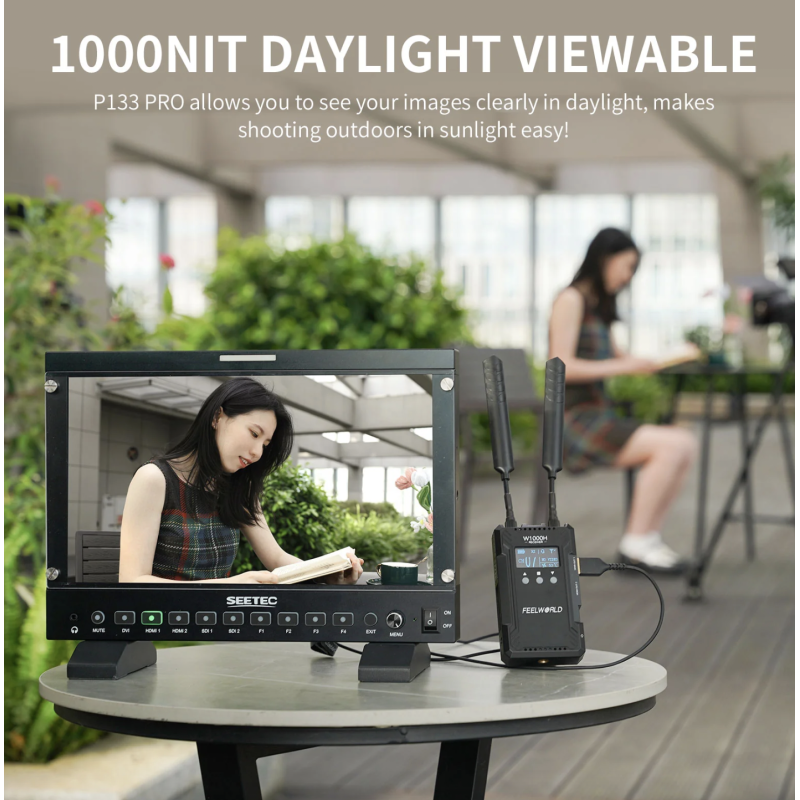 Màn hình phát sóng SEETEC P133 PRO 13.3 inch 1000nit độ sáng cao với LUT dạng sóng HDMI SDI