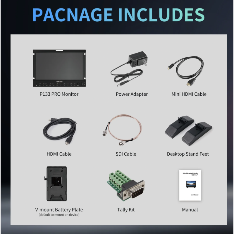 Màn hình phát sóng SEETEC P133 PRO 13.3 inch 1000nit độ sáng cao với LUT dạng sóng HDMI SDI