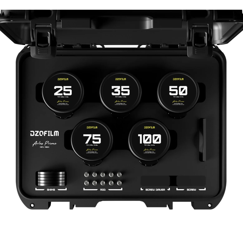 Bộ 5 ống kính A-Set PL của DZOFILM Arles FF/VV Prime (25/35/50/75/100mm)