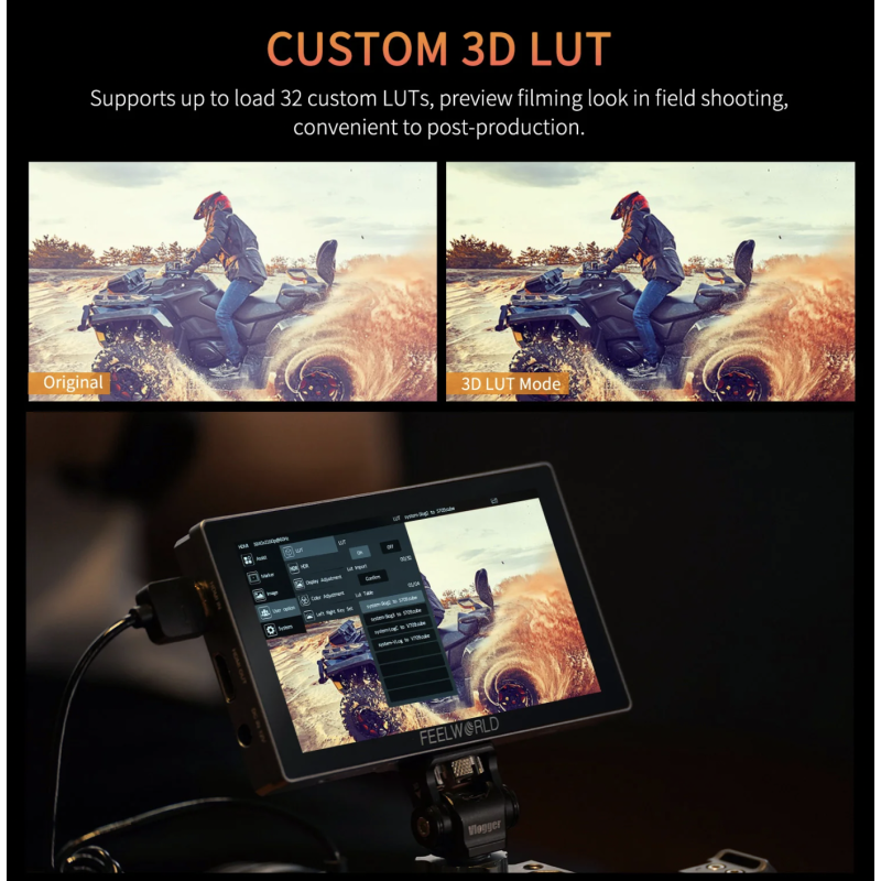 FEELWORLD P6X 5.5 Inch 1000nit Aluminium DSLR Camera Field Monitor Touch Screen 4K HDMI Lightweight