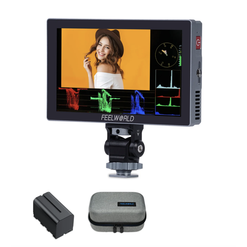 FEELWORLD P6X 5.5 Inch 1000nit Aluminium DSLR Camera Field Monitor Touch Screen 4K HDMI Lightweight