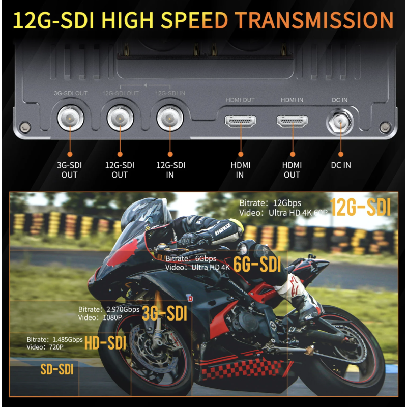 FEELWORLD S7 7 Inch 12G SDI HDMI2.0 Camera Field Monitor with 1600nit High Brightness Touchscreen