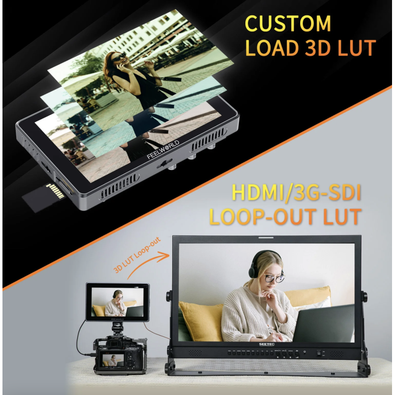 FEELWORLD S7 7 Inch 12G SDI HDMI2.0 Camera Field Monitor with 1600nit High Brightness Touchscreen