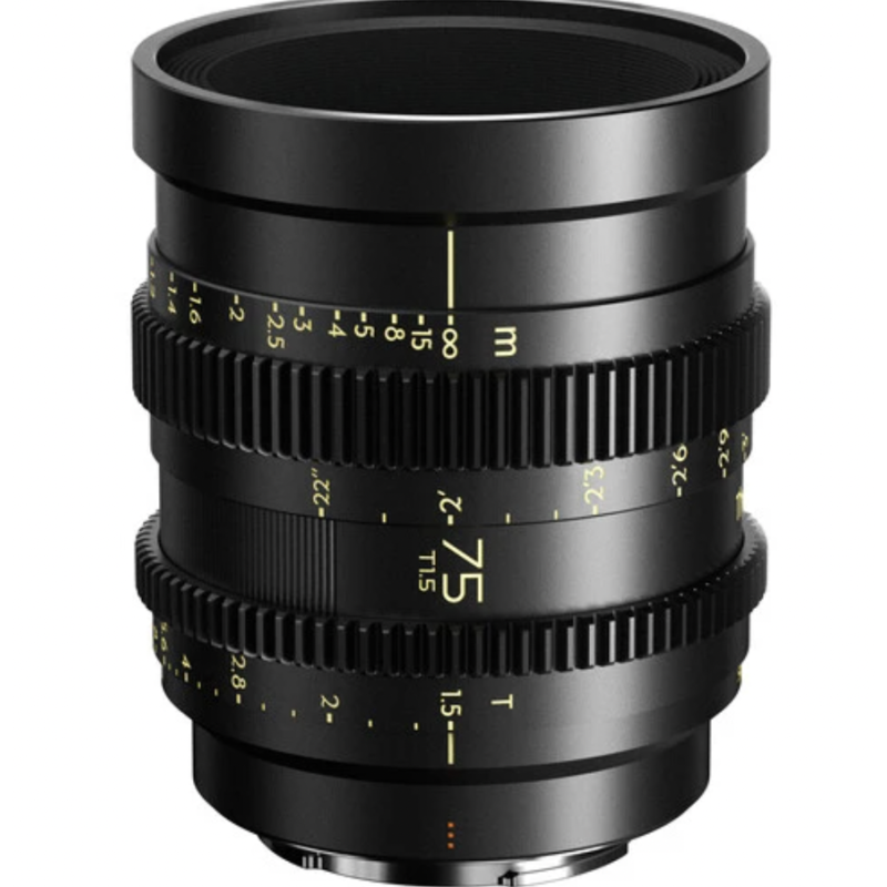 DzoFilm Thypoch Simera-c 75mm T1.5 Cine line FF Prime E-Mount Black