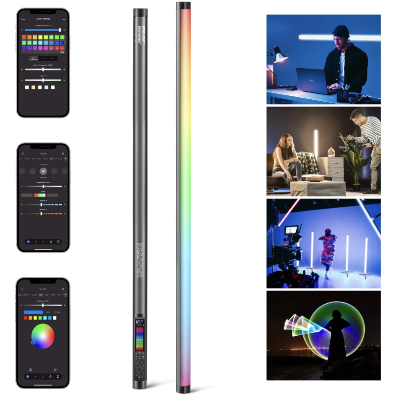 NEEWER TL120C RGB Tube Light with APP/2.4G/DMX Control 