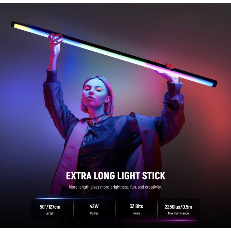 NEEWER TL120C RGB Tube Light with APP/2.4G/DMX Control 