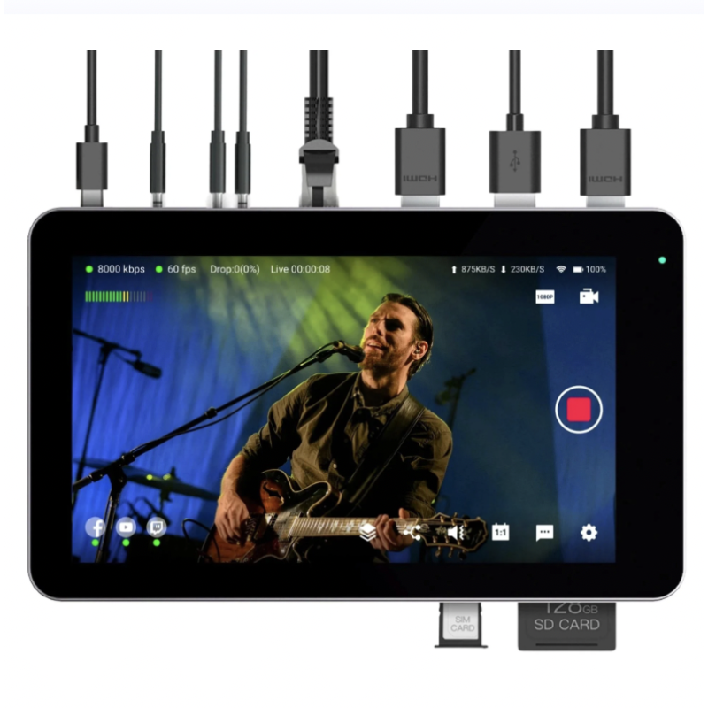 YoloBox Mini 5.5'' - Phát trực tiếp từ mọi nơi - Ultra-Portable, All-In-One Live Streaming Encoder & Monitor