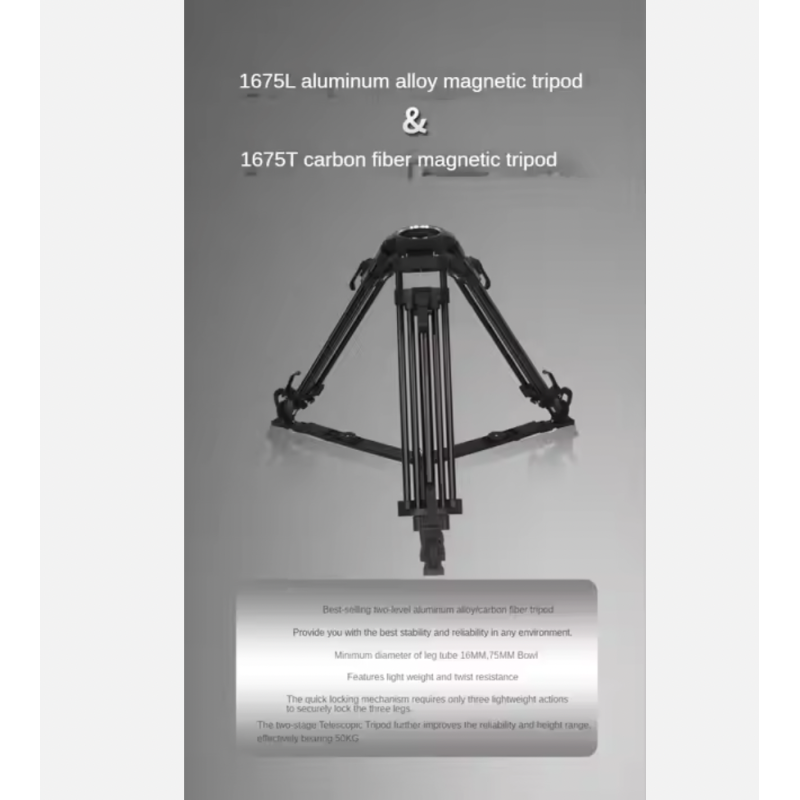 Chân máy quay video chuyên nghiệp Jiepai V12 chịu lực cao có đế 100mm