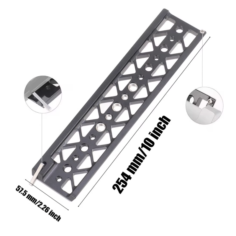 Dovetail Plate Đế gắn hỗ trợ cân bằng máy ảnh, máy quay bằng kim loại