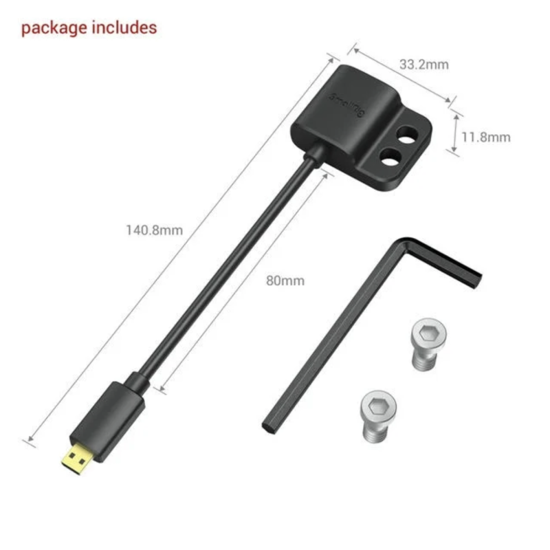 SmallRig 3021 – Cáp Ultra Slim 4K Micro HDMI Adapter (D to A)