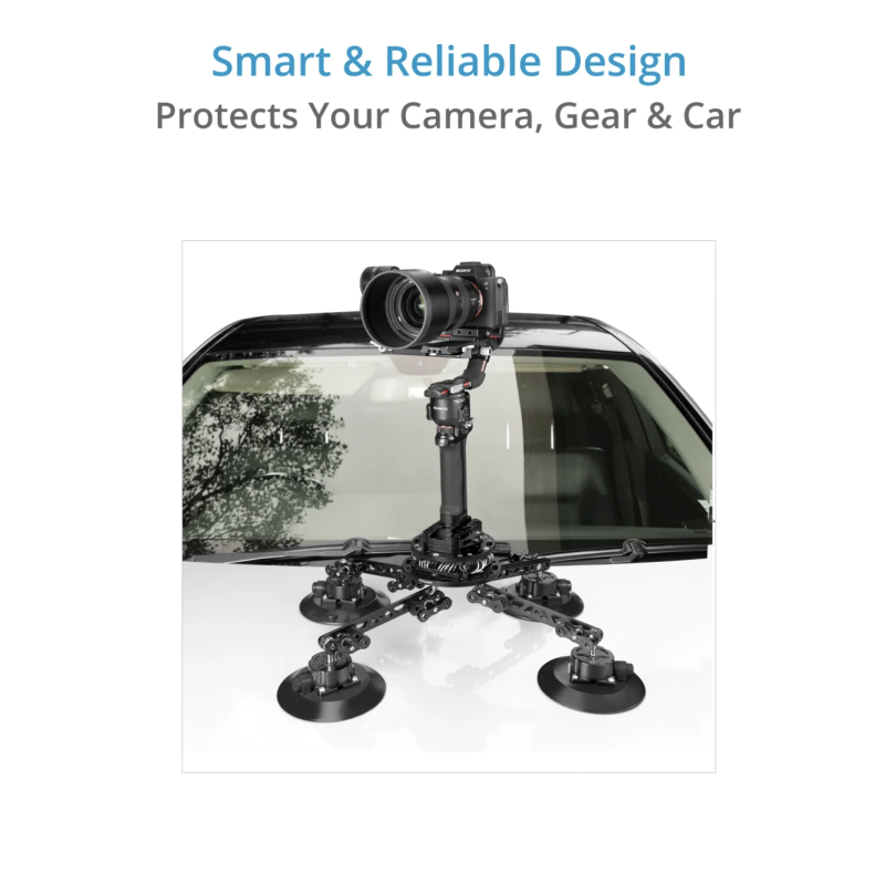 Proaim Ballpro Camera Suction Car Mount w Vibration Isolator for Gimbals