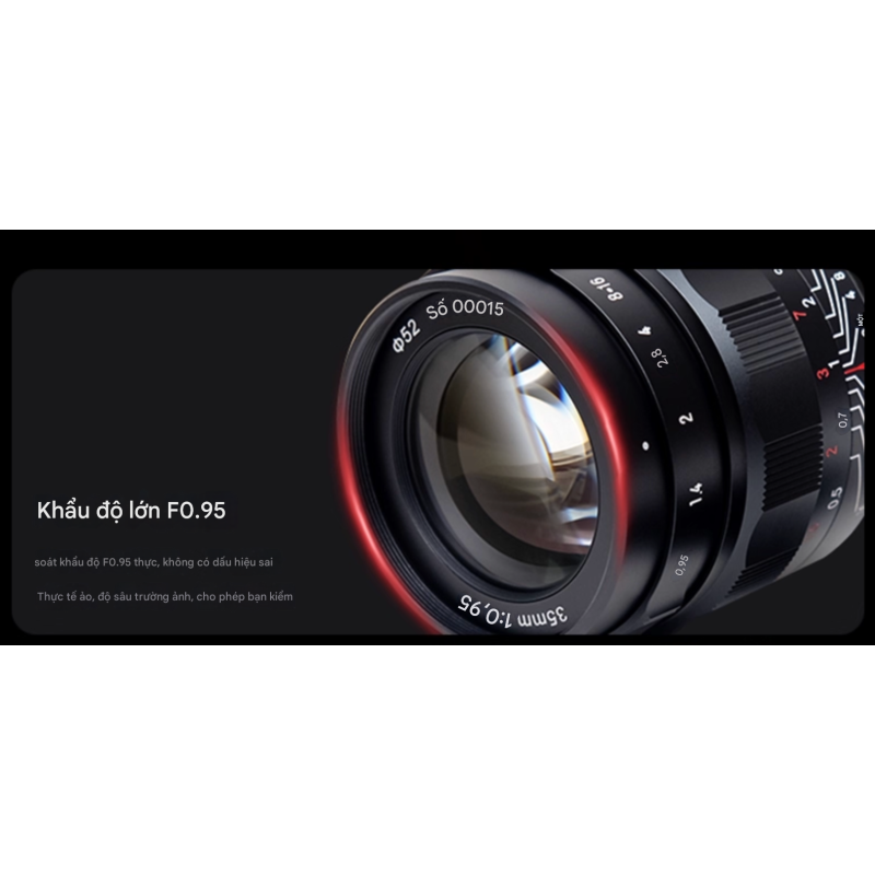 Ống kính tiêu cự cố định khẩu độ lớn Kaxinda 35MM F0.95